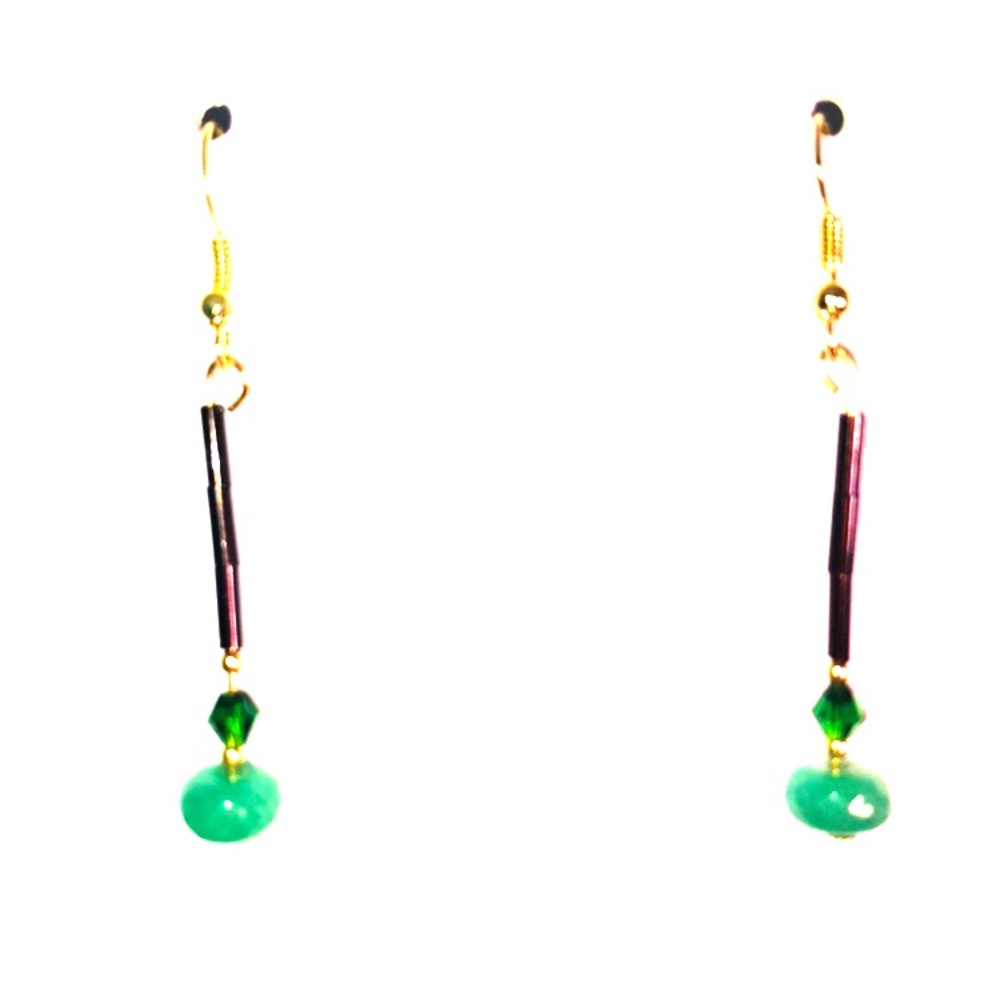 Star Craft Emerald Earrings